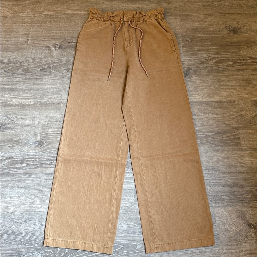Alice + Olivia Camel Corduroy Wide Leg Pants